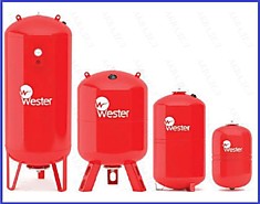 Мембранные баки Wester Красный